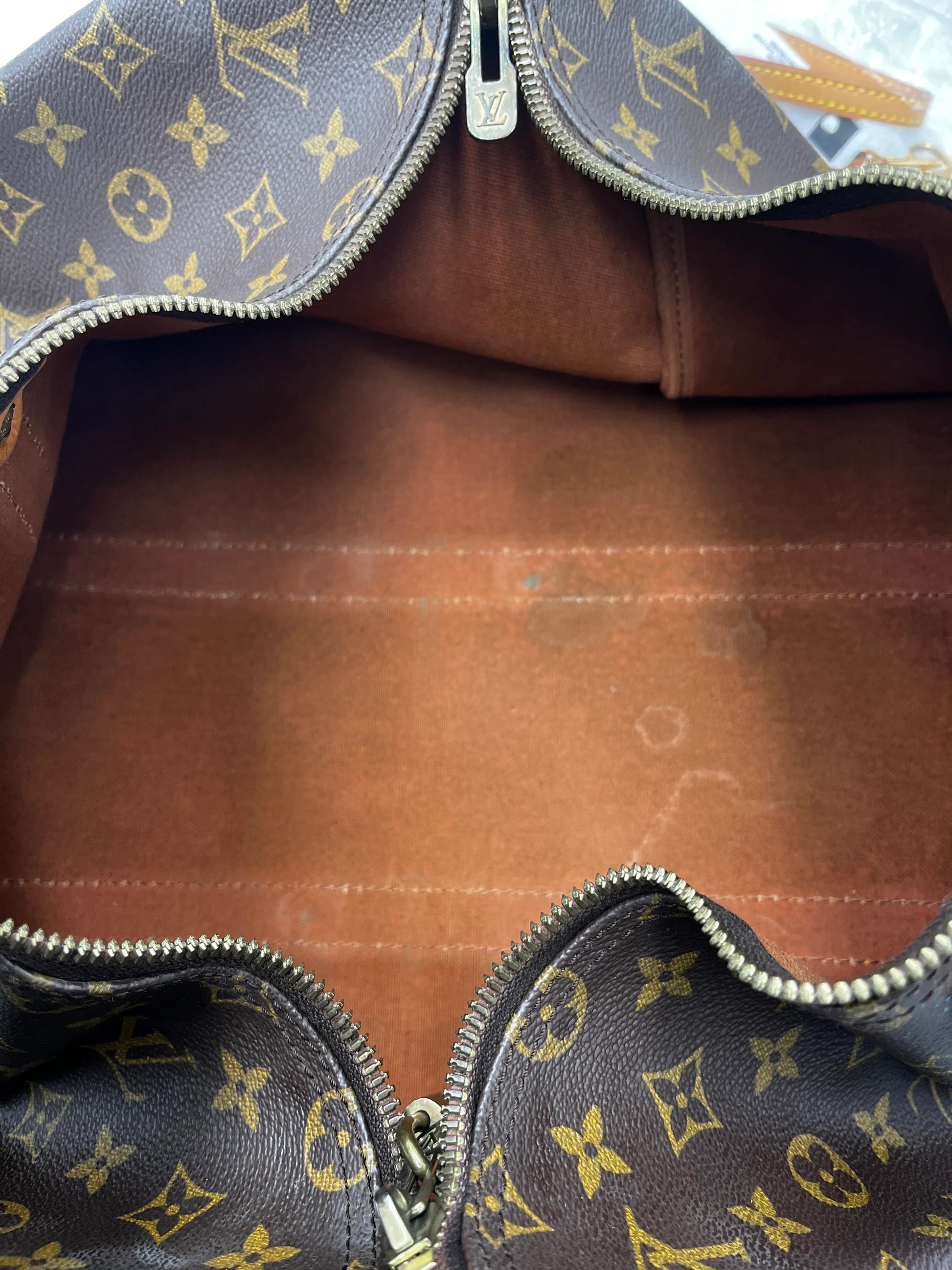 Louis Vuitton Keepall Monogram Canvas, Brown, Canvas, Travel Bag