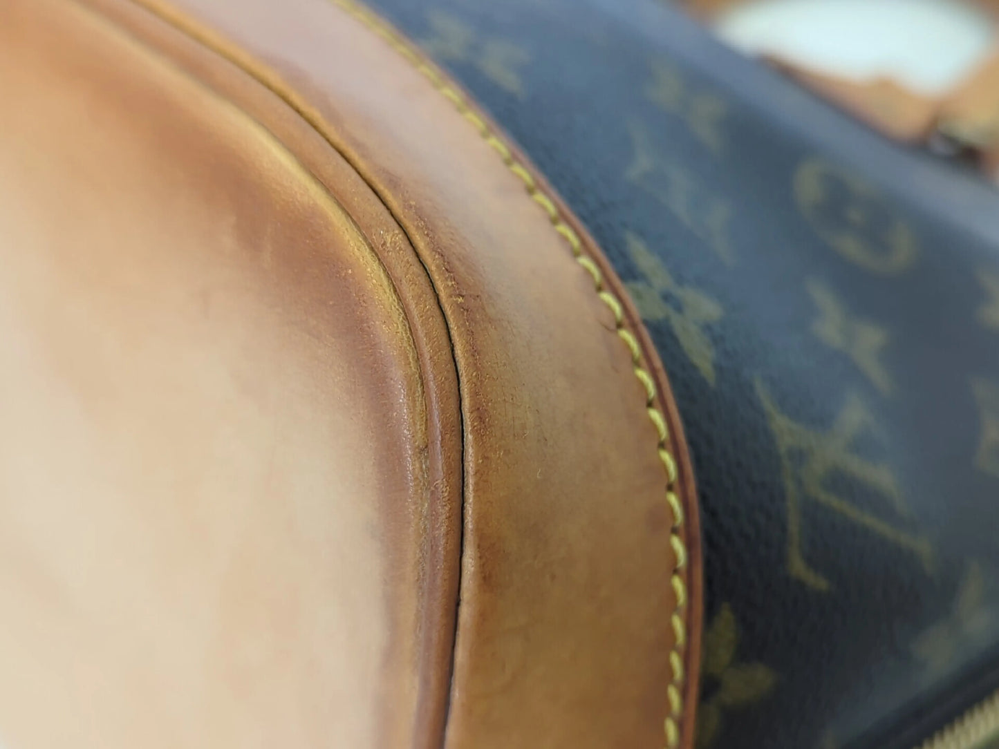 Louis Vuitton Alma Monogram, Brown, Canvas, Handbag