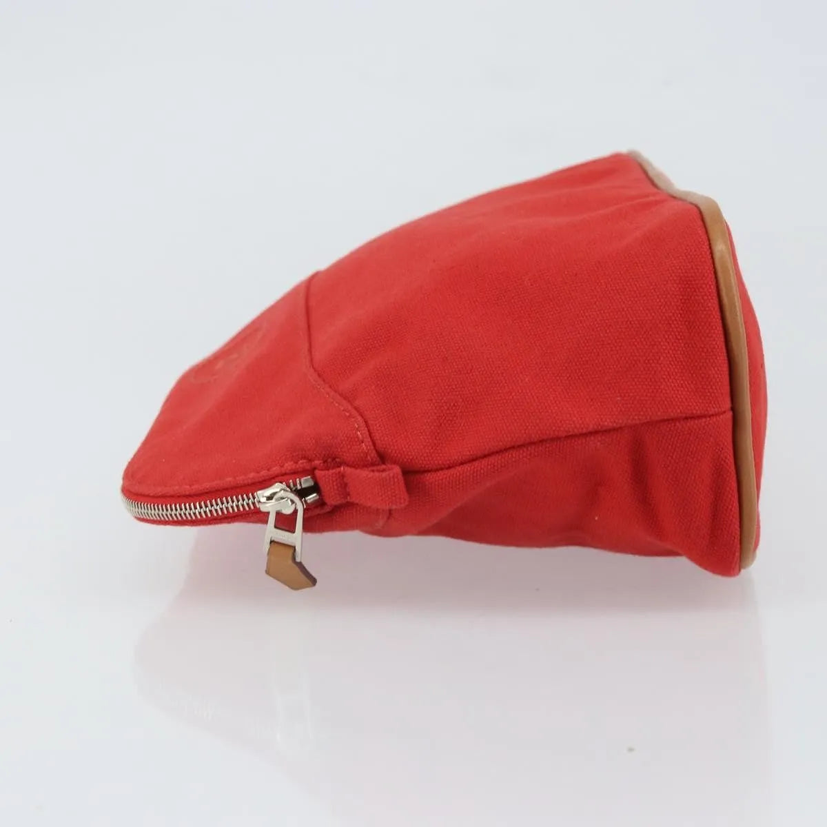 Hermes Bolide Canvas, Red, Canvas, Clutch