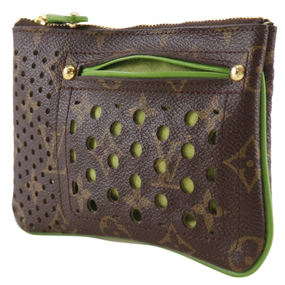 Louis Vuitton Pochette Plate Perforated Monogram Canvas, Brown, Canvas, Clutch
