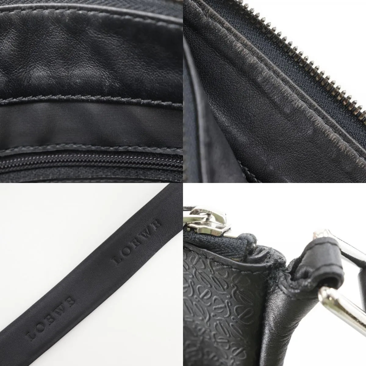 Loewe Repeat Anagram Canvas, Black, Canvas, Shoulder Bag