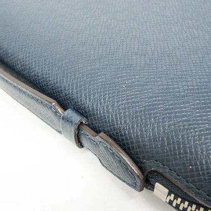 Louis Vuitton Atoll Organizer Taiga Leather, Blue, Leather, Wallet