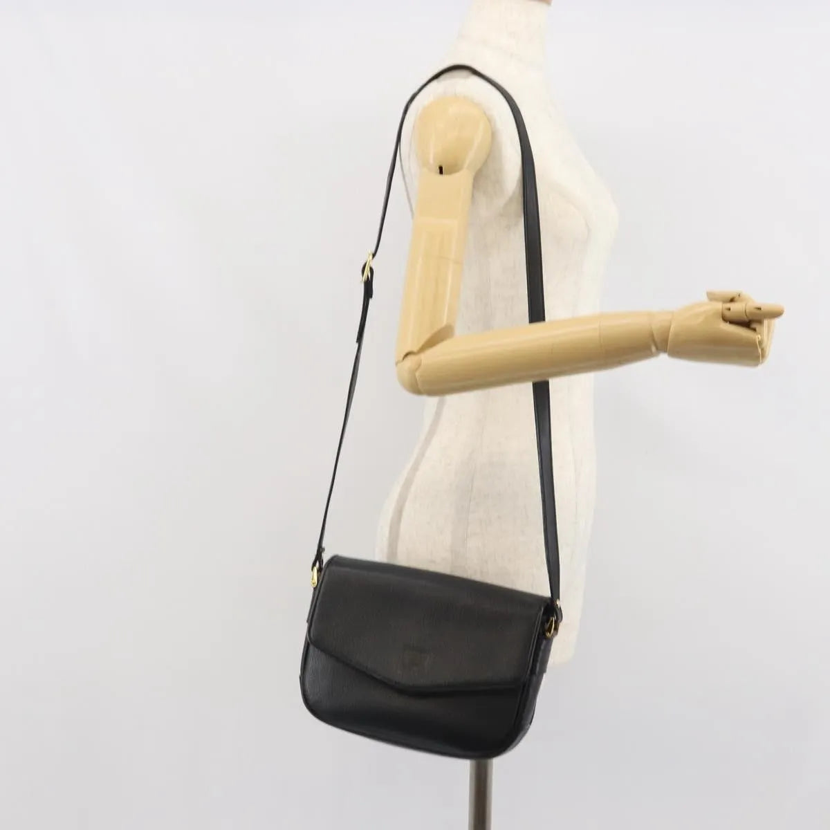 Burberry Vintage Leather, Black, Leather, Shoulder Bag