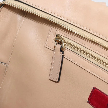 Valentino Garavani Convertible Zip Satchel Leather with Micro Rockstuds, Beige, Leather, Handbag