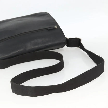 Salvatore Ferragamo Vintage Leather, Black, Nylon, Shoulder Bag