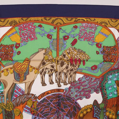 Hermes Carré 90 Silk multicolor, Navy, Silk, Scarf