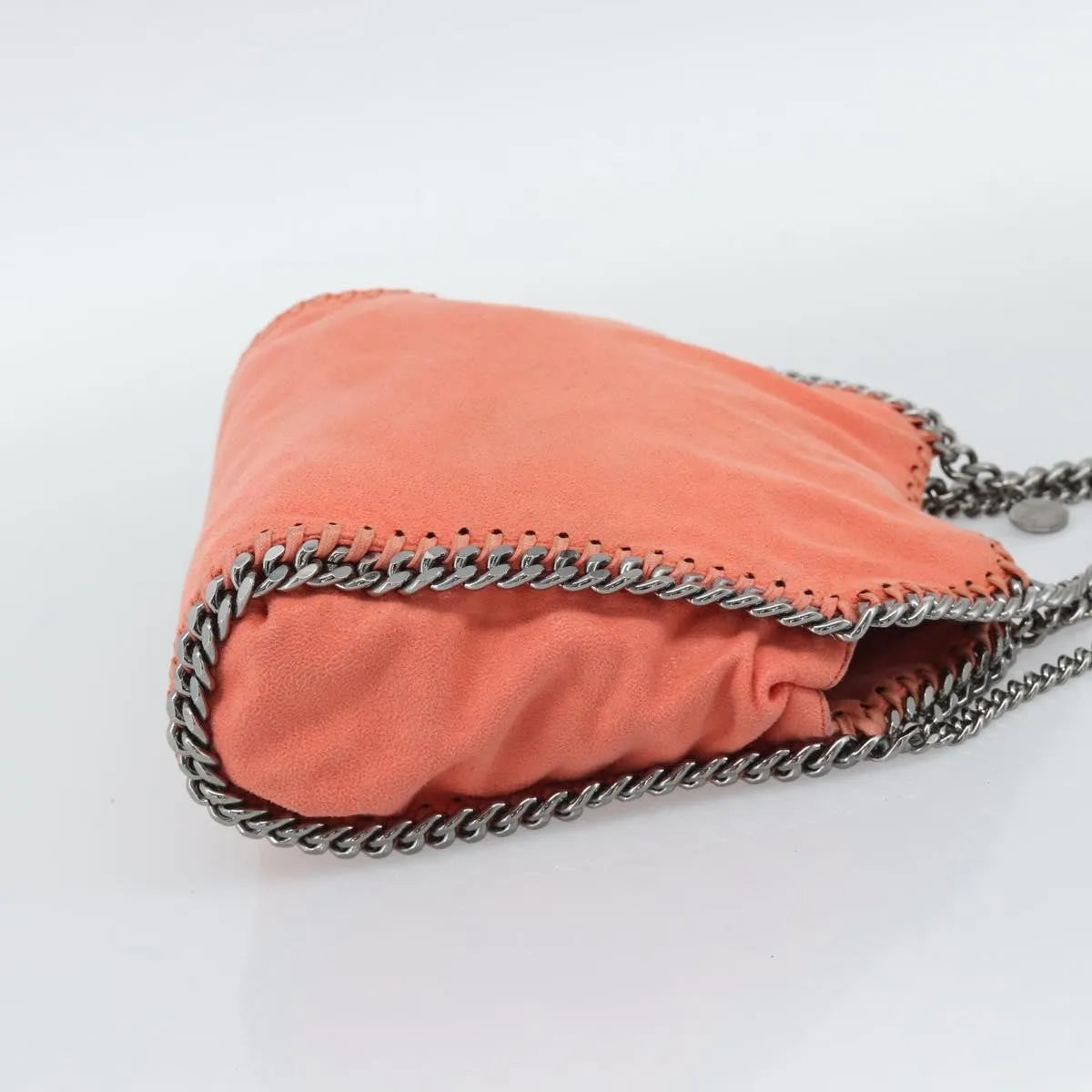 Stella McCartney Falabella Fold Over Faux Leather, Orange, Polyester, Shoulder Bag