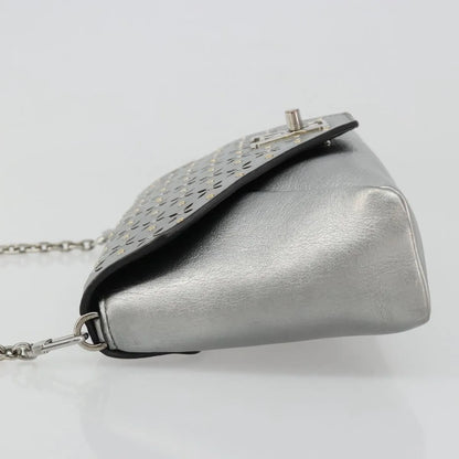 Louis Vuitton Love Note Chain Clutch Leather, Silver, Leather, Shoulder Bag