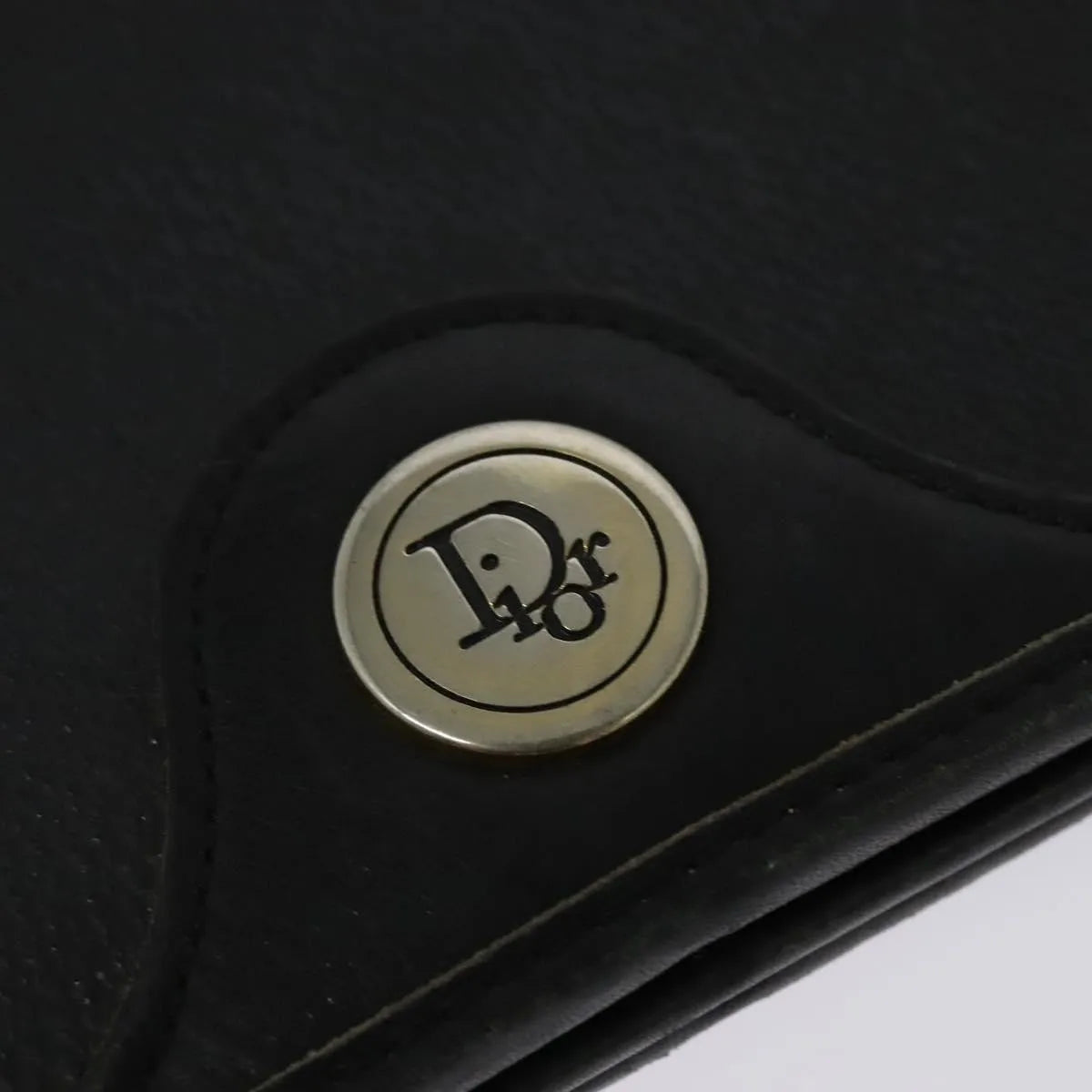 Christian Dior Vintage Honeycomb Canvas, Black, Canvas, Shoulder Bag