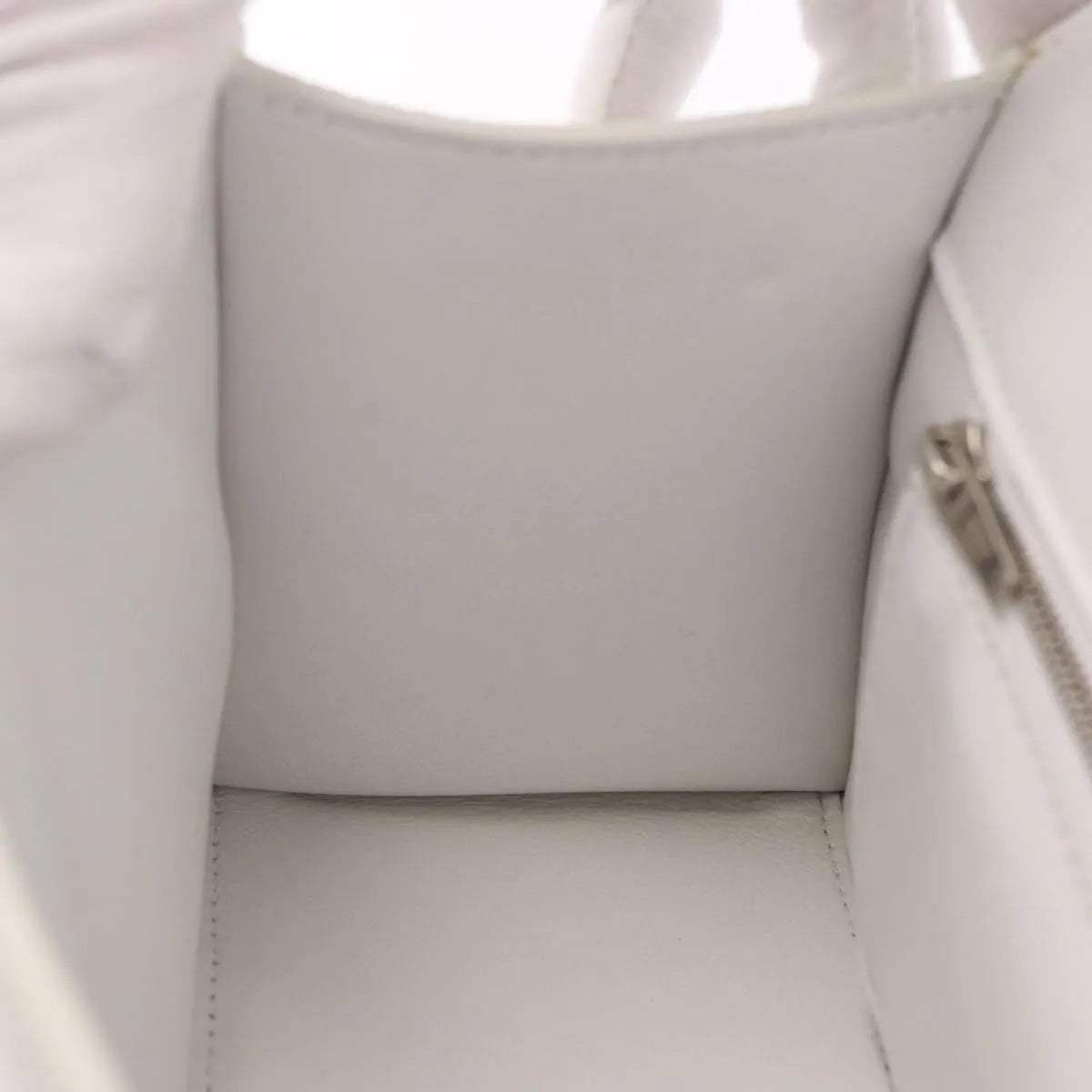 Balenciaga Hourglass Top Handle Leather, White, Leather, Handbag