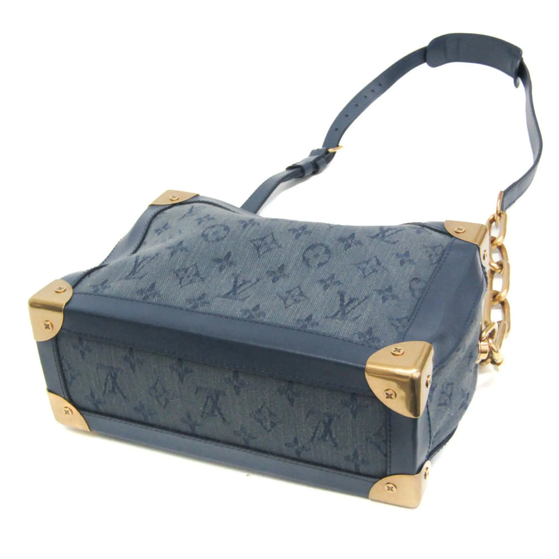 Louis Vuitton Soft Trunk Monogram Denim, Blue, Denim, Shoulder Bag