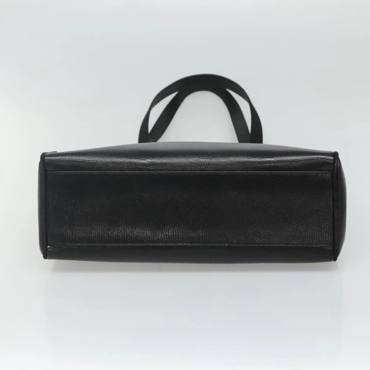 Salvatore Ferragamo Vintage Vara Bow Tote Lizard Embossed Leather, Black, Leather, Tote Bag