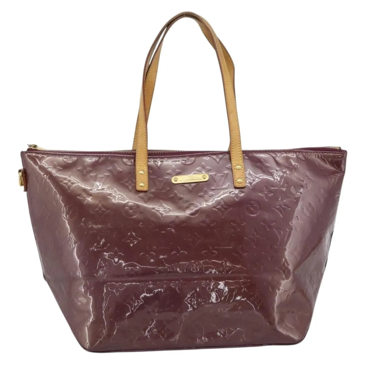 Louis Vuitton Bellevue Monogram Vernis, Purple, Patent Leather, Tote Bag