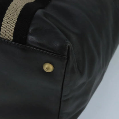 Bally Vintage Leather, Black, Leather, Tote Bag