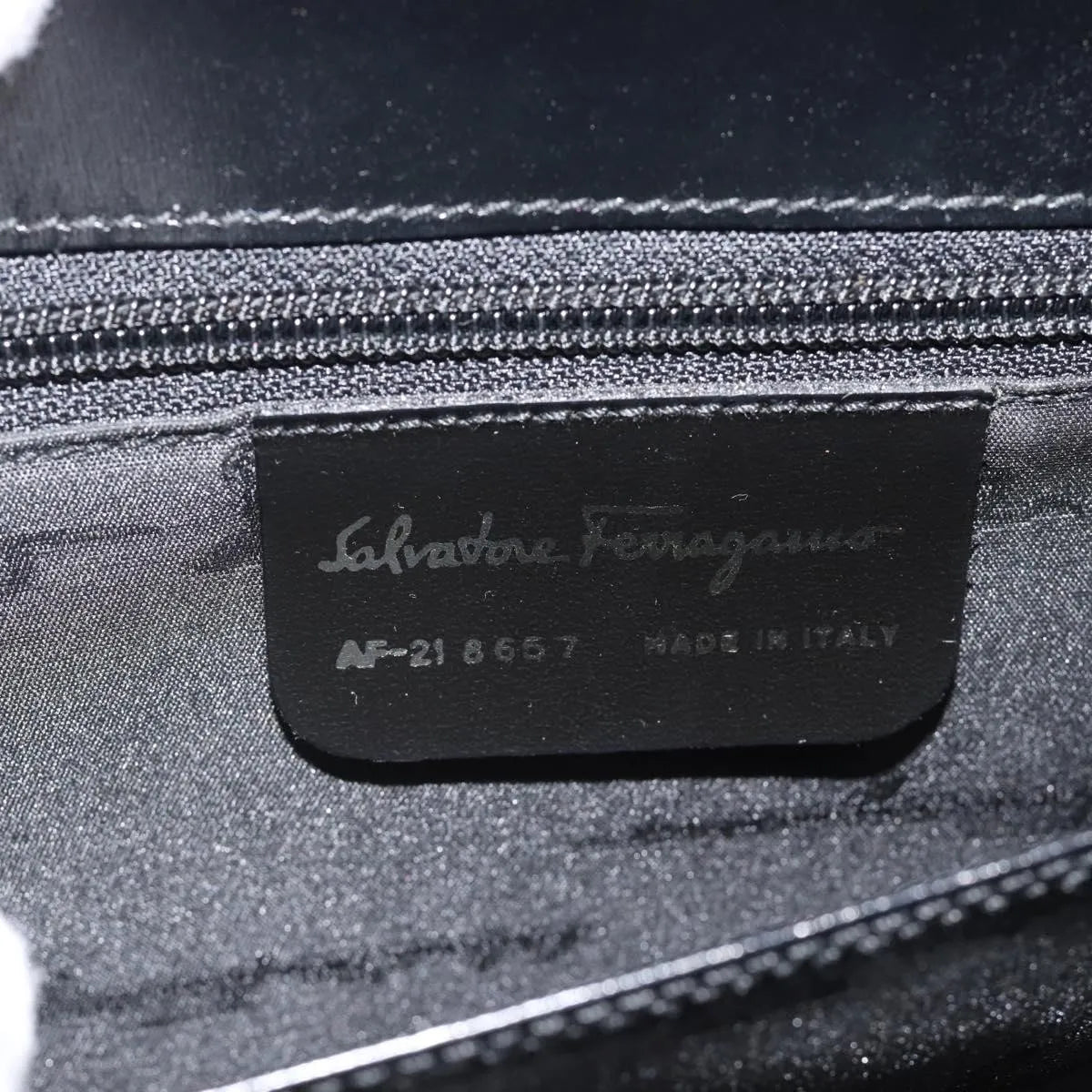 Salvatore Ferragamo Convertible Top Handle Leather, Black, Leather, Handbag