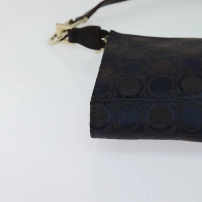Salvatore Ferragamo Gancini Canvas, Navy, Canvas, Handbag