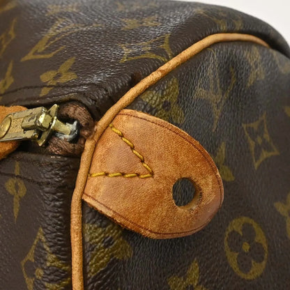 Louis Vuitton Speedy Monogram, Brown, Canvas, Handbag