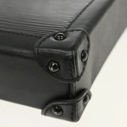 Louis Vuitton Vertical Trunk Pochette Epi Leather, Black, Leather, Clutch
