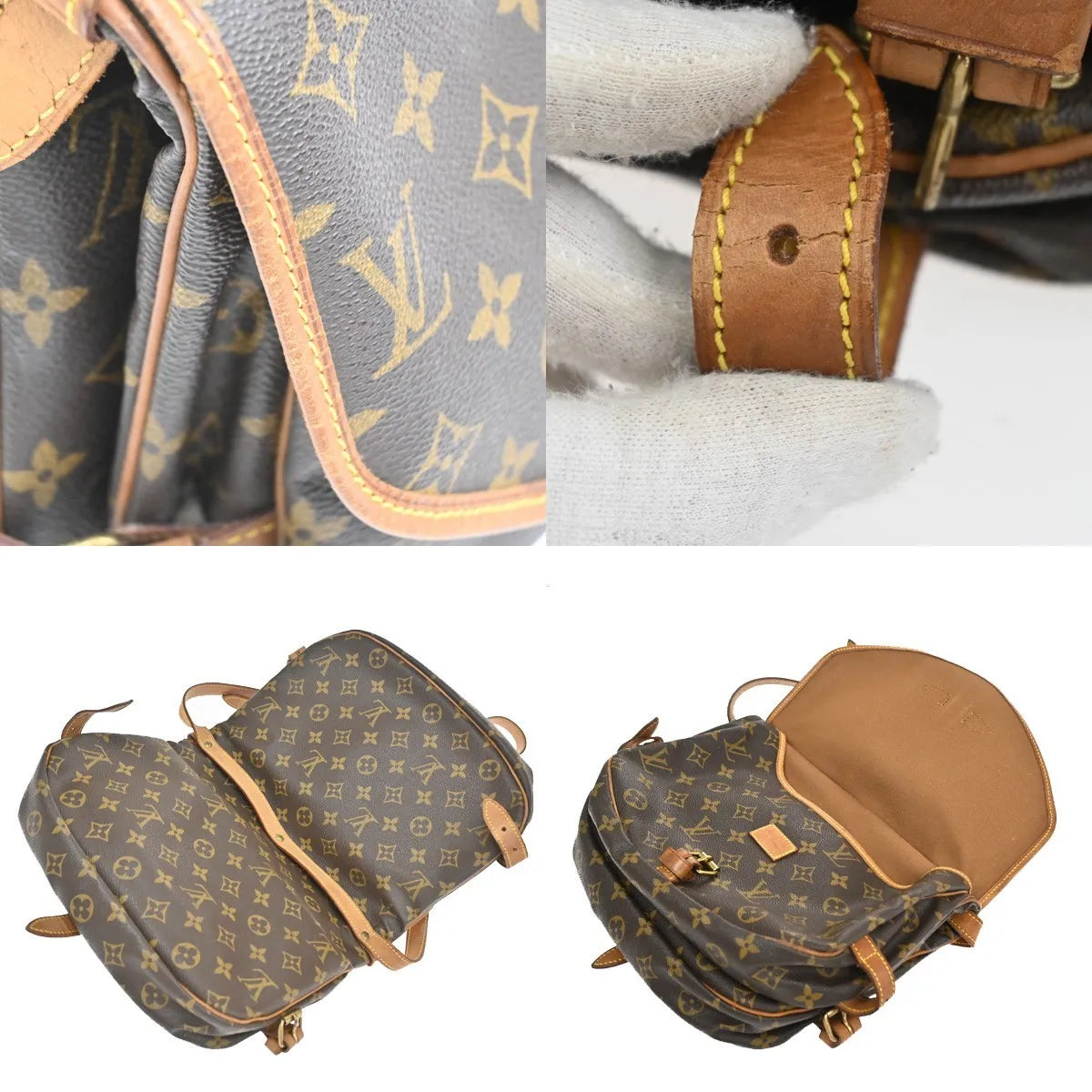 Louis Vuitton Saumur Monogram Canvas, Brown, Canvas, Shoulder Bag