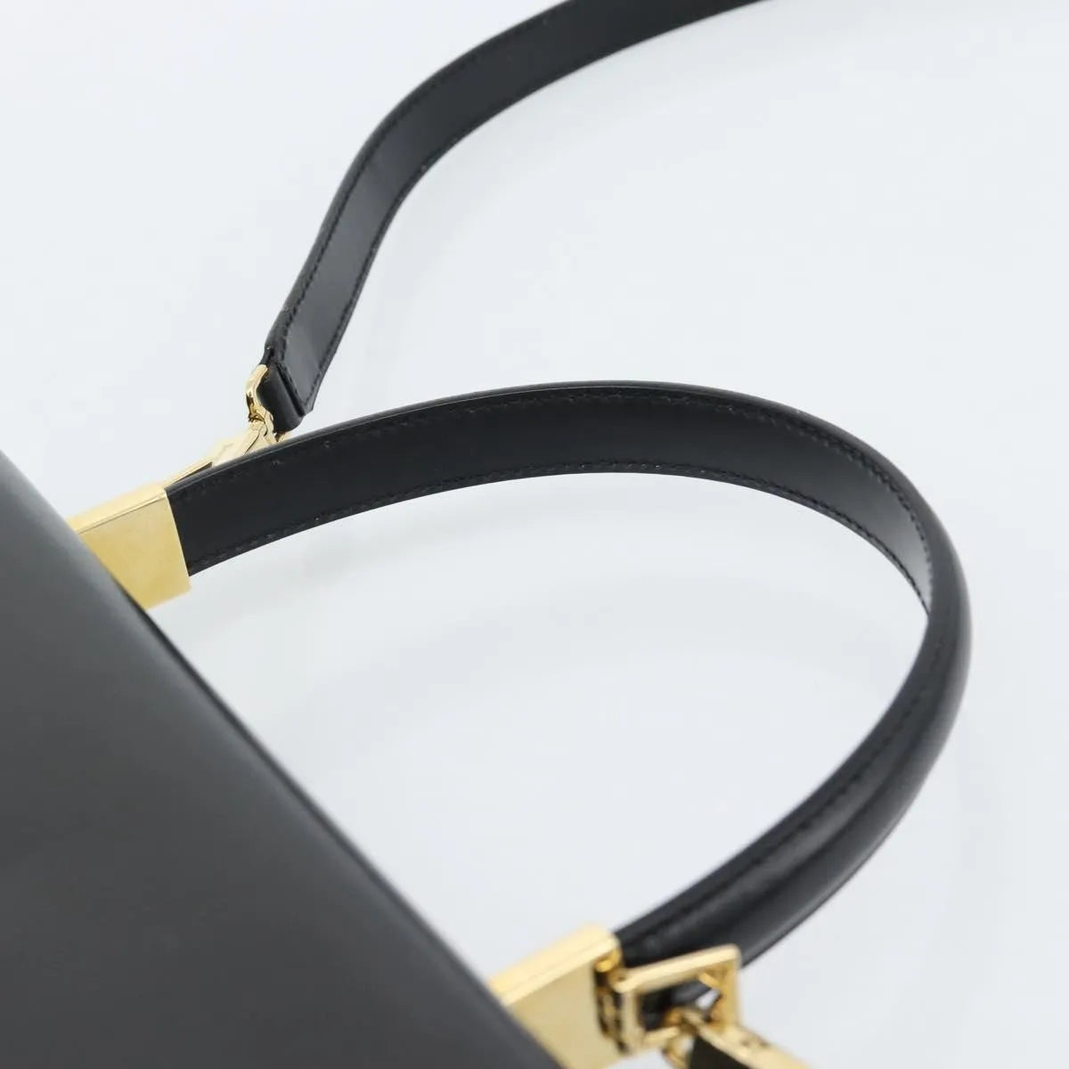 Salvatore Ferragamo Convertible Top Handle Leather, Black, Leather, Handbag