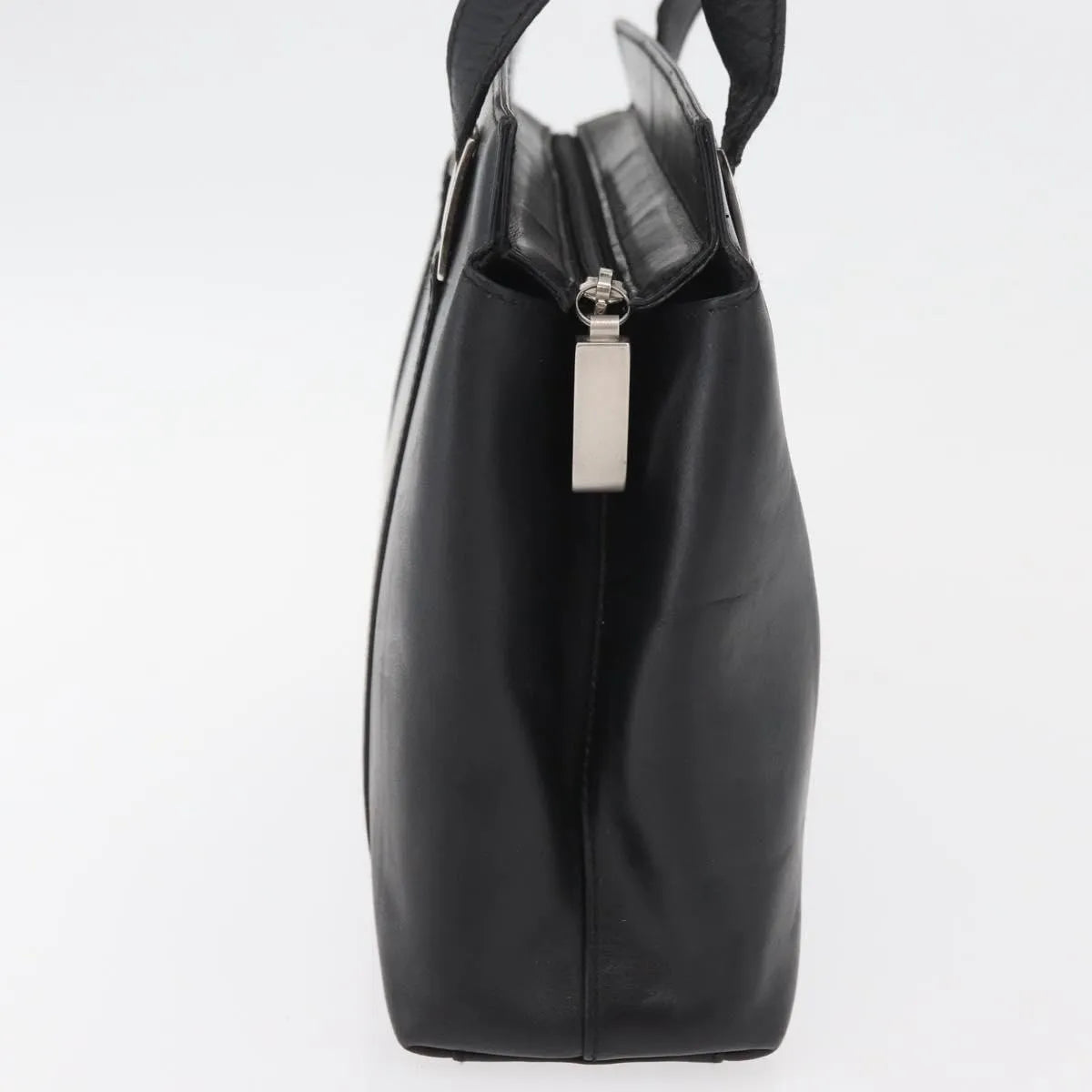Salvatore Ferragamo Vintage Leather, Black, Leather, Tote Bag