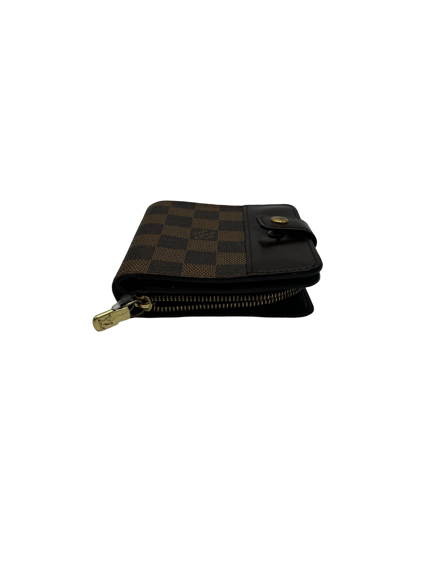 Louis Vuitton Compact Zippe Damier, Brown, Canvas, Wallet
