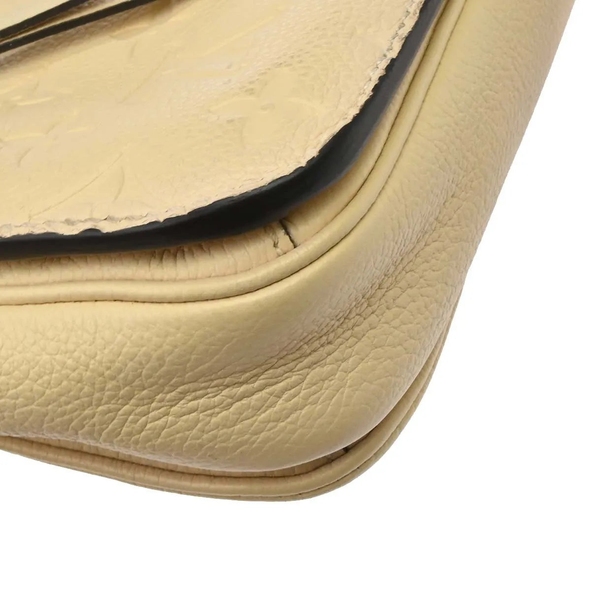 Louis Vuitton Braided Handle Pochette Metis Monogram Empreinte Leather, White, Leather, Handbag
