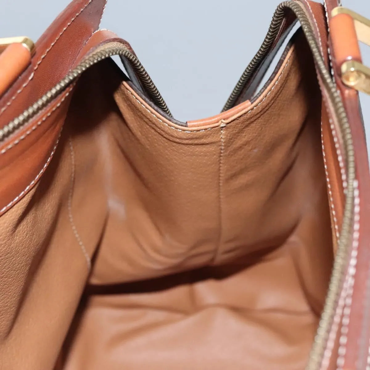 Celine Handbag Canvas, Brown, Canvas, Handbag