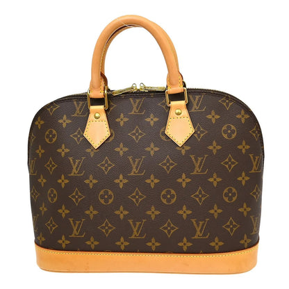 Louis Vuitton Alma Monogram, Brown, Canvas, Handbag