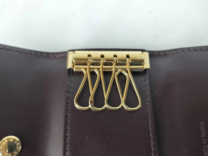 Louis Vuitton Multiclés 4 Cuir verni, Burgundy, Patent Leather, Wallet