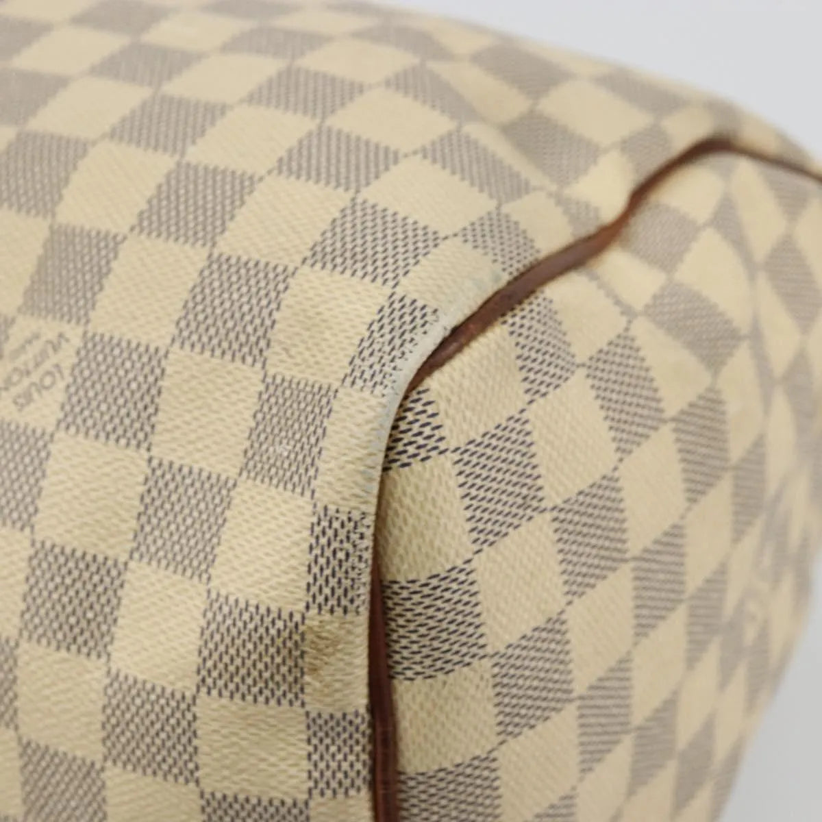 Louis Vuitton Speedy Damier, White, Canvas, Handbag