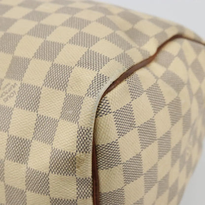 Louis Vuitton Speedy Damier, White, Canvas, Handbag