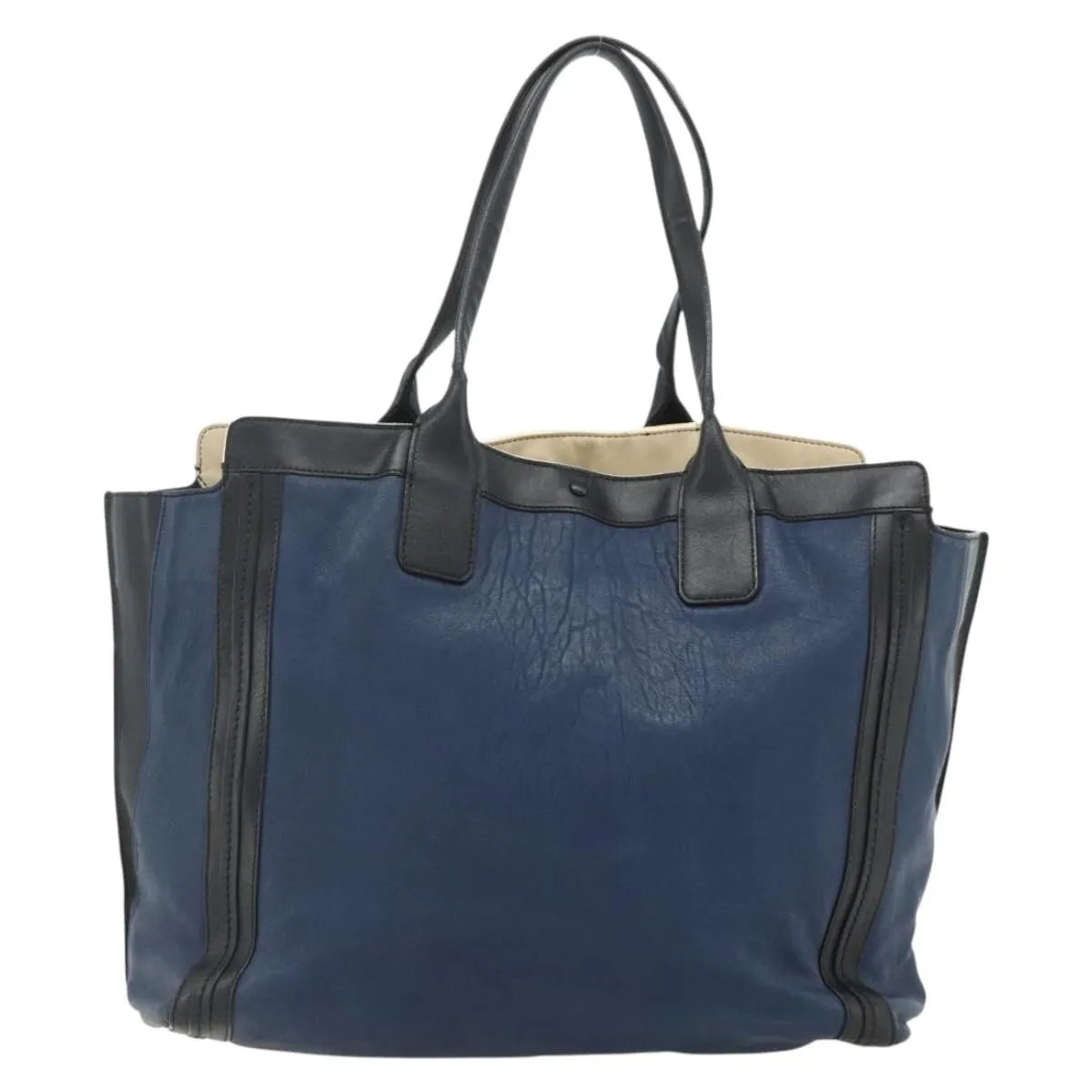 Chloe Alice Tote Leather, Navy, Leather, Tote Bag