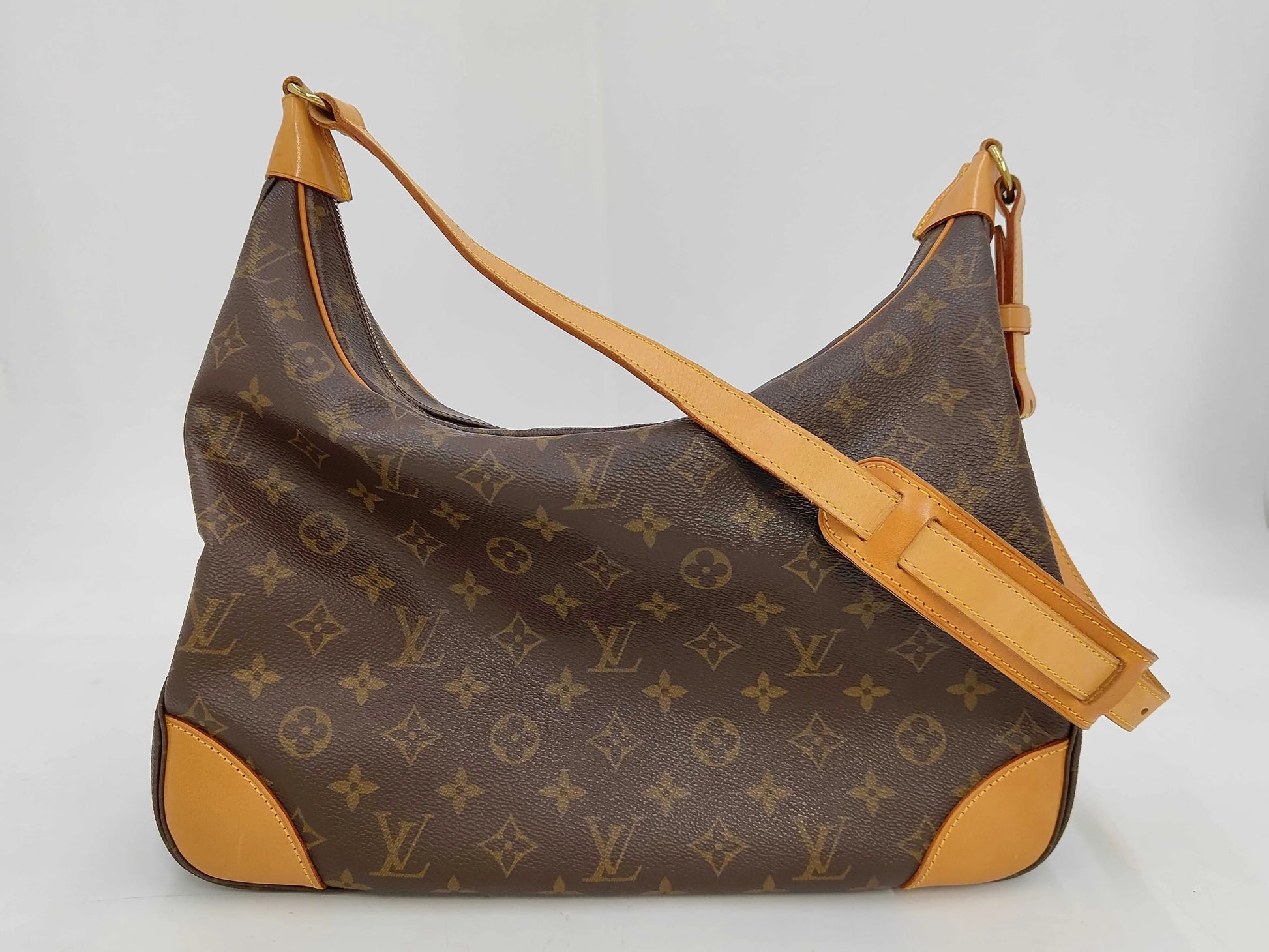 Louis Vuitton Boulogne Monogram Canvas, Brown, Canvas, Handbag