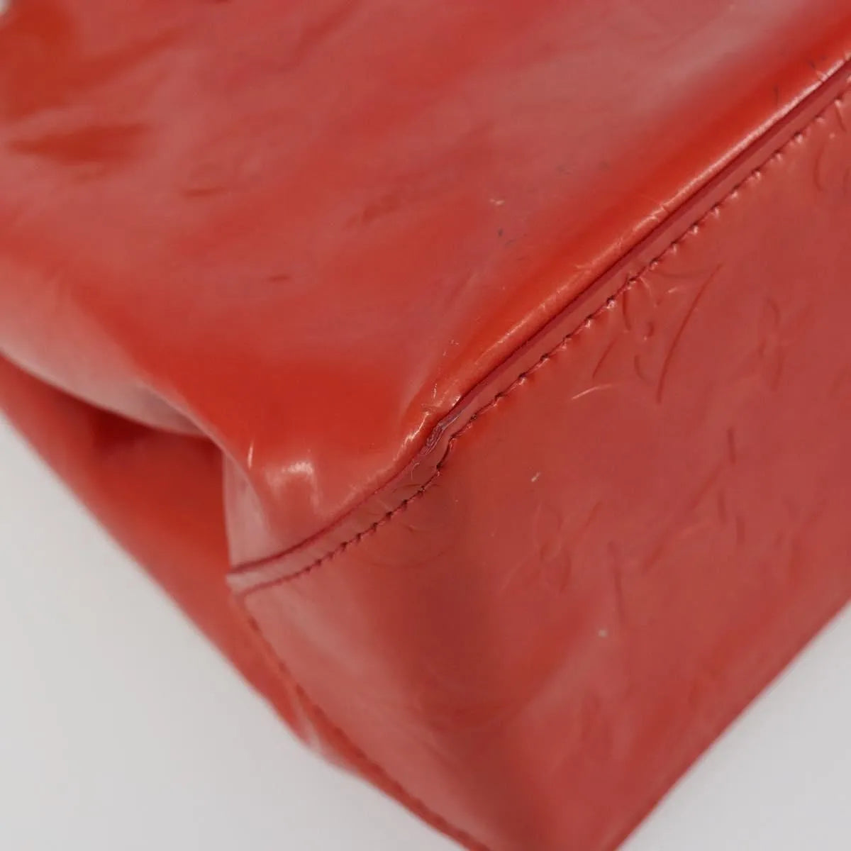 Louis Vuitton Reade Monogram Vernis, Red, Patent Leather, Handbag