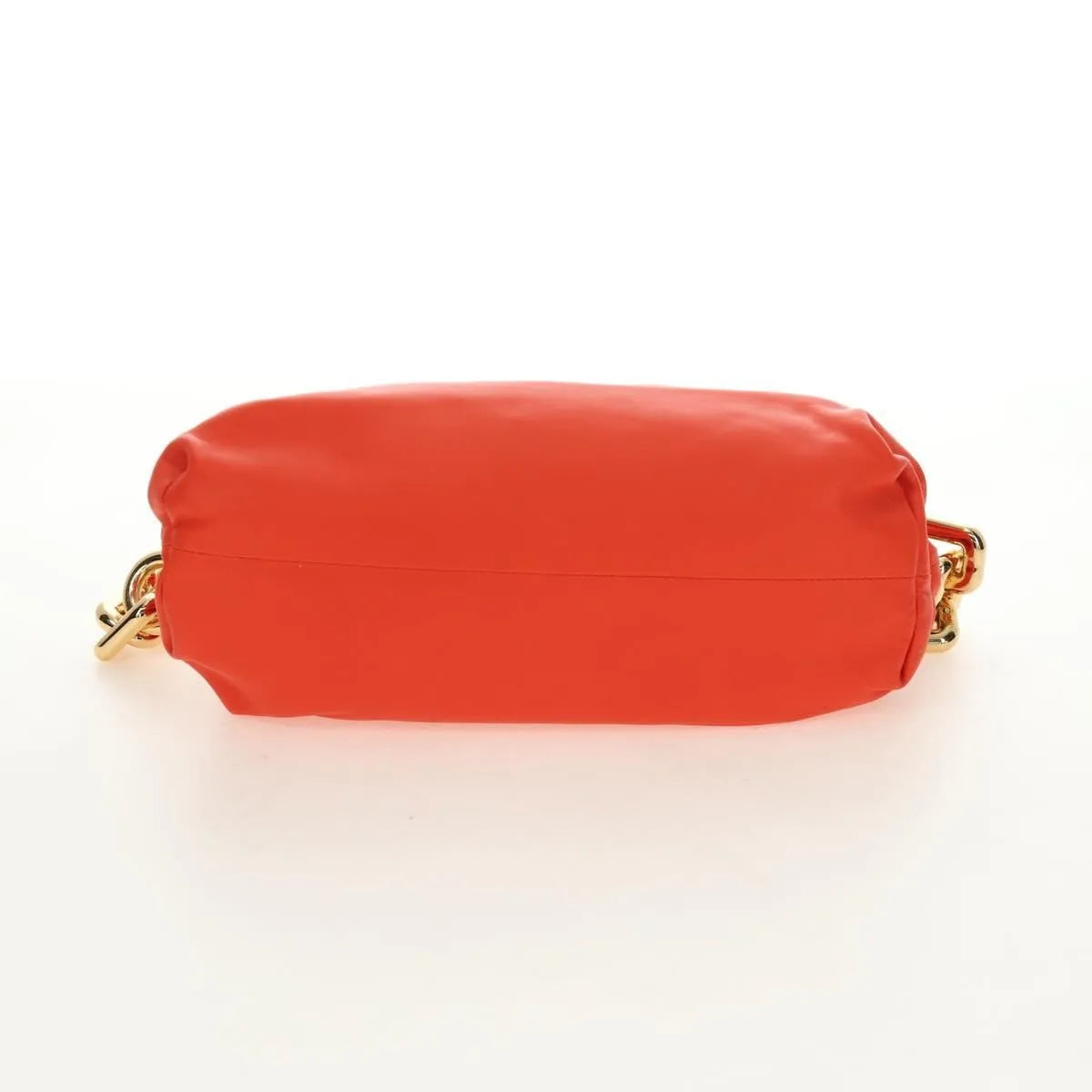 Bottega Veneta The Chain Leather, Orange, Leather, Shoulder Bag