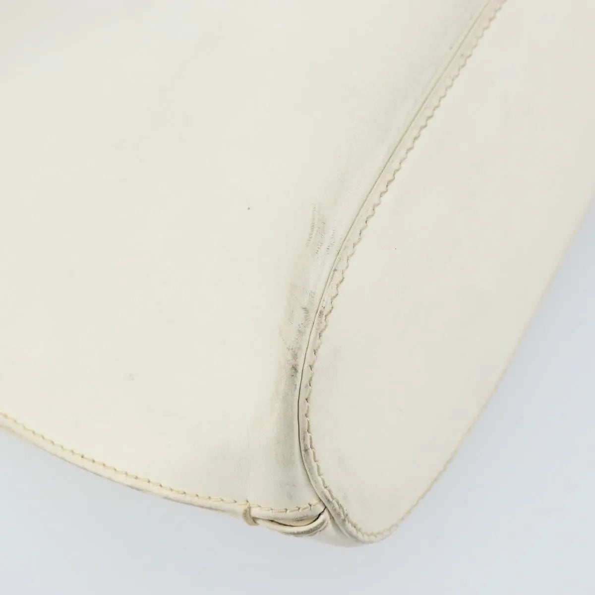 Gucci Vintage Leather, White, Leather, Handbag
