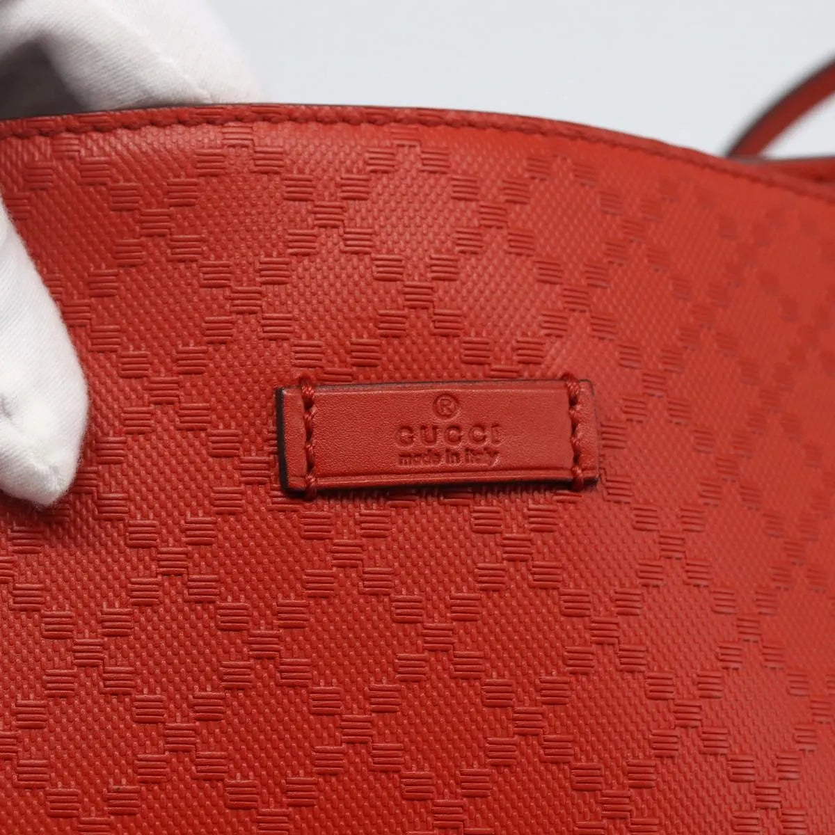 Gucci Bright Tote Diamante Leather, Red, Leather, Tote Bag