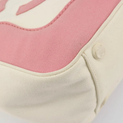 Chanel Vintage CC Tote Canvas, Beige, Canvas, Tote Bag