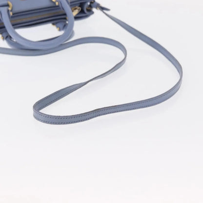 Salvatore Ferragamo Beky Tote Saffiano Leather, Blue, Leather, Handbag