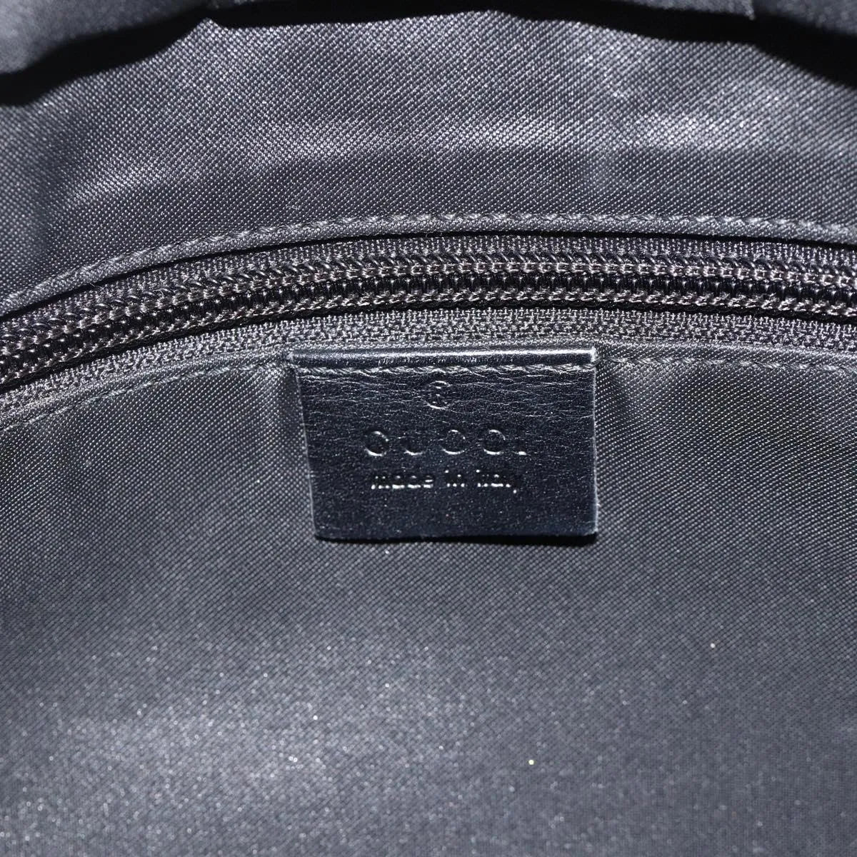 Gucci Vintage Front Pocket Tote GG Coated Canvas with Leather, Black, Canvas, Tote Bag