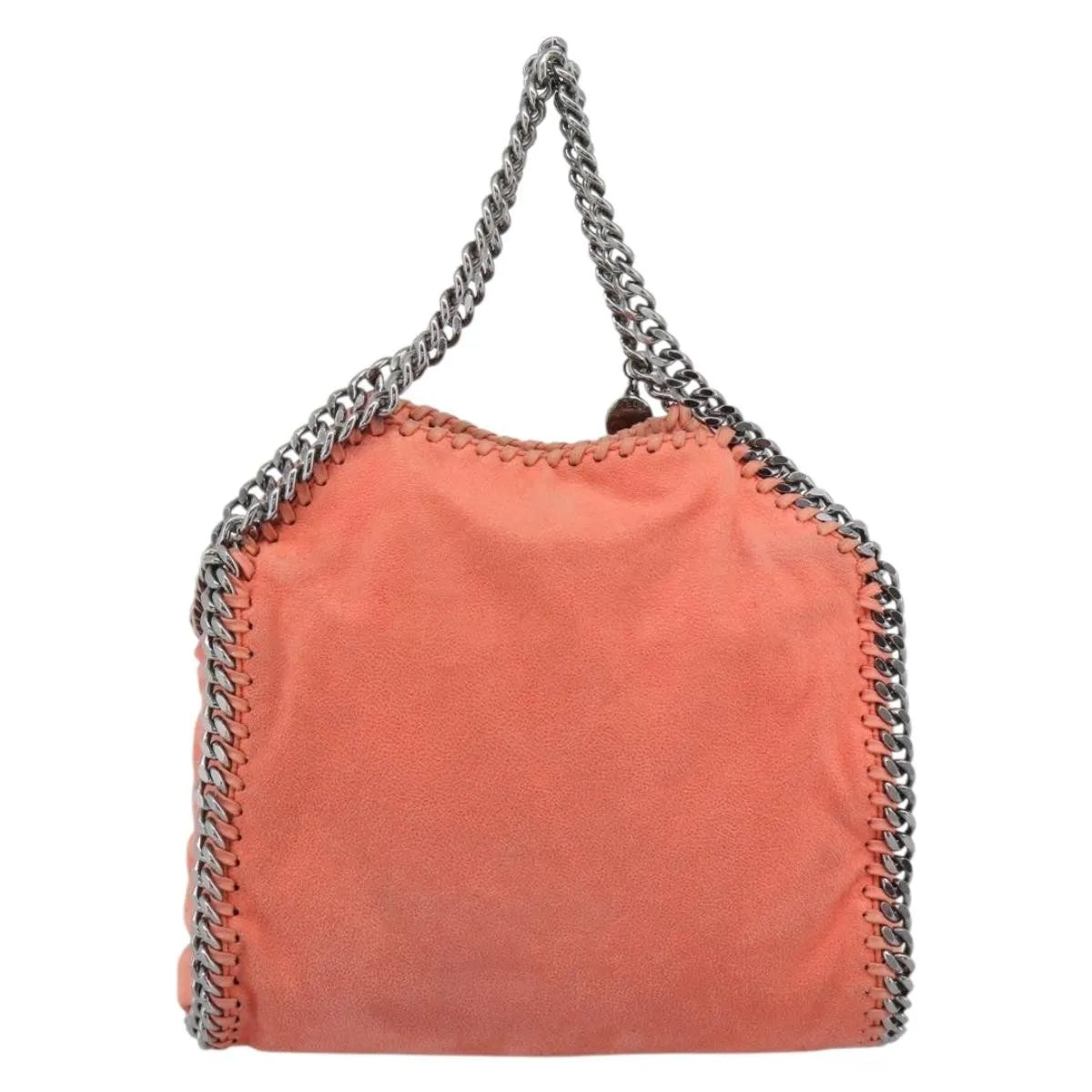Stella McCartney Falabella Fold Over Faux Leather, Orange, Polyester, Shoulder Bag