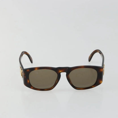 Chanel Coco mark barette Gold plated, Brown, Plastic, Sunglasses