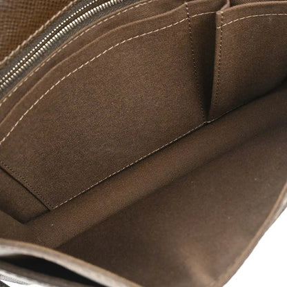 Louis Vuitton Belaia Clutch Taiga Leather, Brown, Leather, Clutch