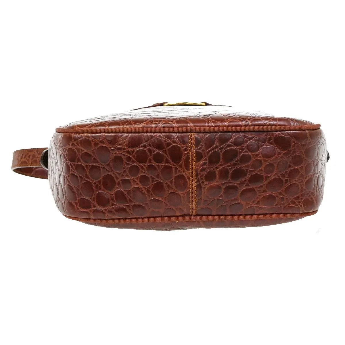 Salvatore Ferragamo Vala Leather, Brown, Leather, Shoulder Bag