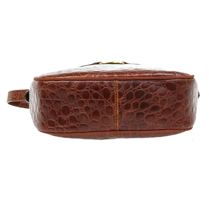 Salvatore Ferragamo Vala Leather, Brown, Leather, Shoulder Bag