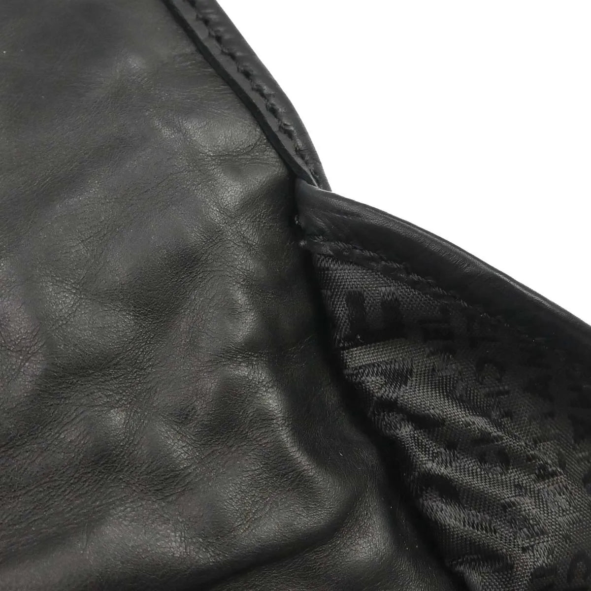 Chanel Vintage Logo Messenger Quilted Aged Calfskin, Black, Leather, Shoulder Bag