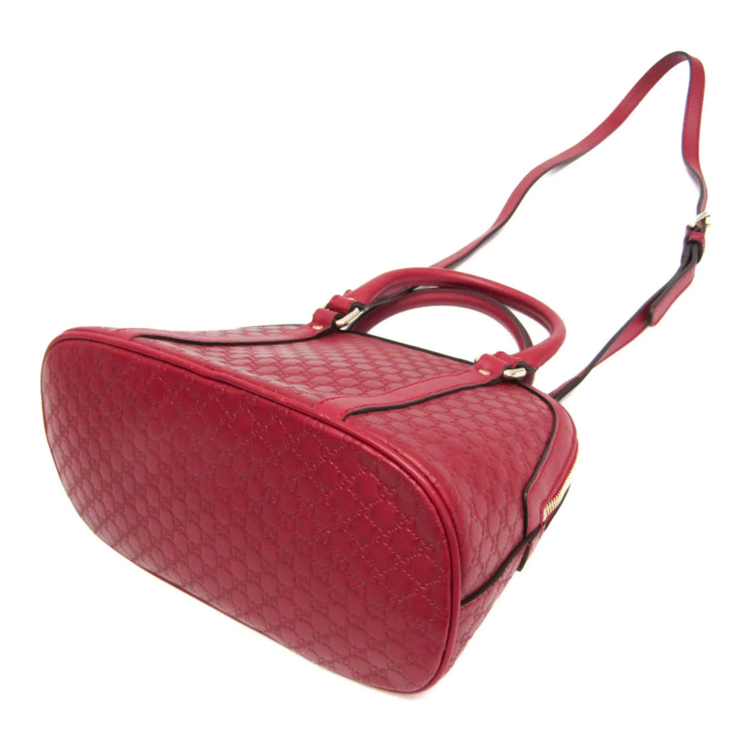 Gucci Convertible Dome Satchel Microguccissima Leather, Red, Leather, Handbag