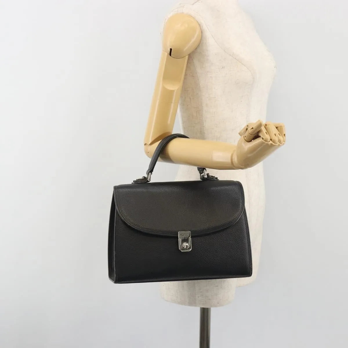 Burberry Vintage Leather, Black, Leather, Handbag