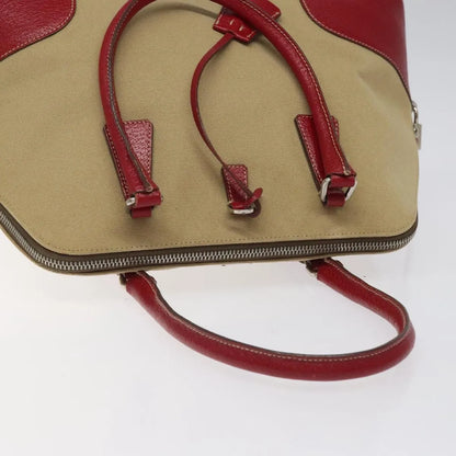 Prada Promenade Tote Canvas and Leather, Beige, Canvas, Shoulder Bag
